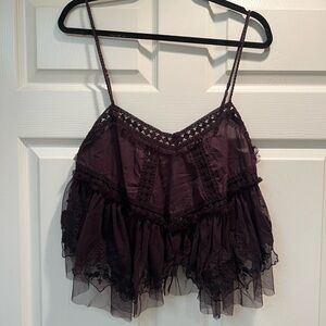 NWT Free People Dark Purple Camisole